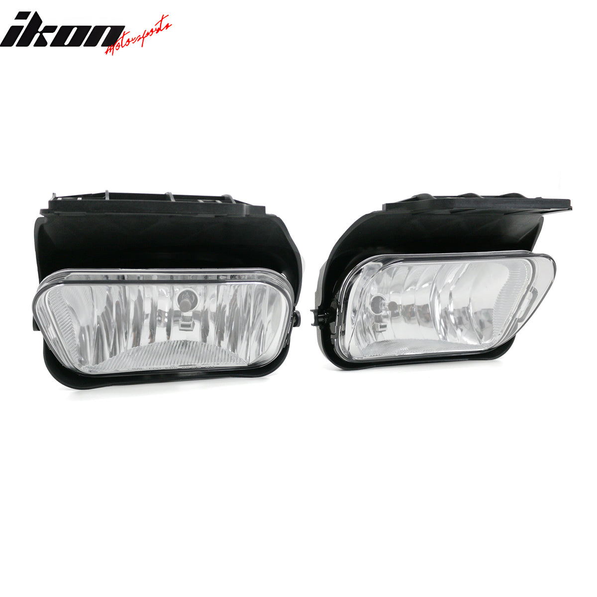 IKON MOTORSPORTS Fog Lights, Compatible with 2002-2007 Chevrolet Silverado 1500 2500 2500HD 3500, Clear Lens Front Bumper Driving Fog Lamp, Pair