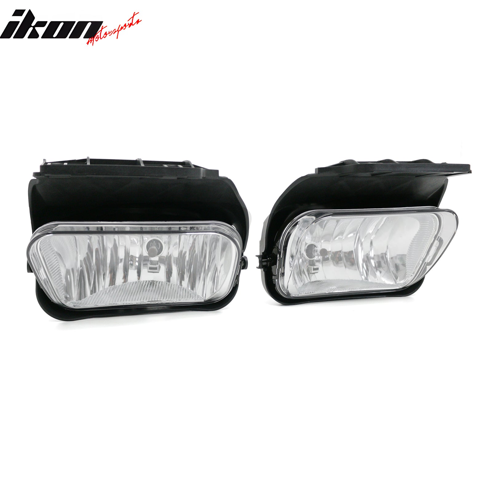 IKON MOTORSPORTS Fog Lights, Compatible with 2002-2007 Chevrolet Silverado 1500 2500 2500HD 3500, Clear Lens Front Bumper Driving Fog Lamp, Pair