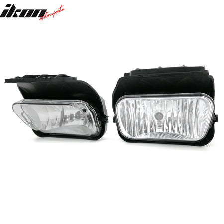 Fits 02-07 Chevy Silverado 1500 2500 3500 Front Fog Lights Lamps Clear Lens 2PCS
