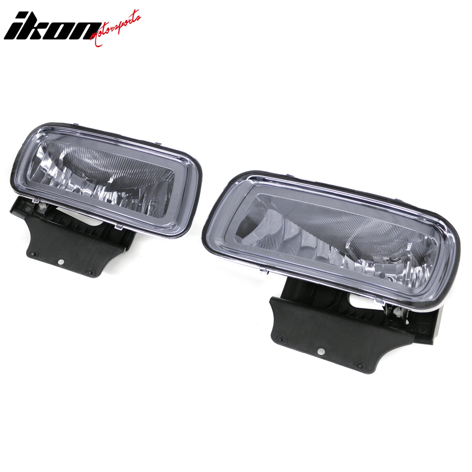 IKON MOTORSPORTS Fog Lights, Compatible with 2004-2006 Ford F-150 & 2006 Lincoln Mark LT, Black Housing Smoke Lens Front Bumper Driving Fog Lamp, Pair