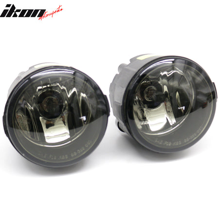 IKON MOTORSPORTS Fog Lights, Compatible with 2009-2012 Nissan Murano 2011-2014 Juke 2009-2014 Cube, Smoke Lens Front Bumper Driving Fog Lamp, Pair