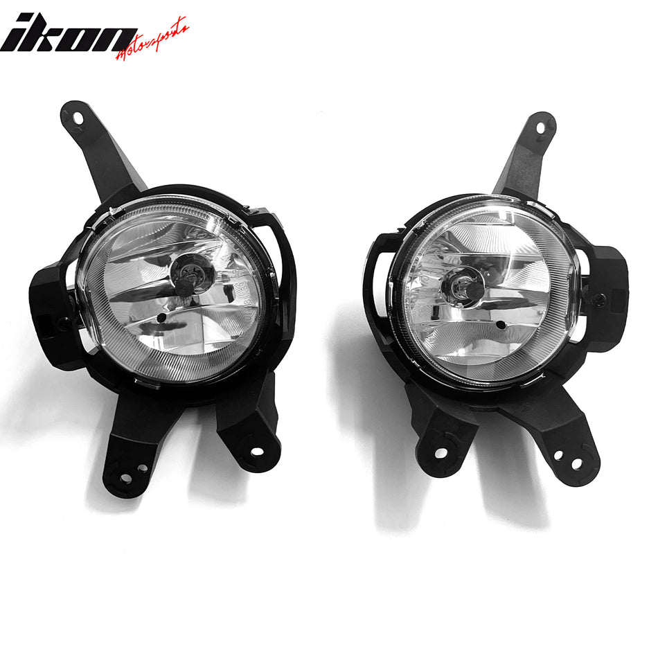 2011-2014 Chevrolet Cruze 2PCS Right Left RH LH Front Bumper Driving Fog Lights Lamps Assembly Replacement W/Wiring Harness Black Housing Clear Lens