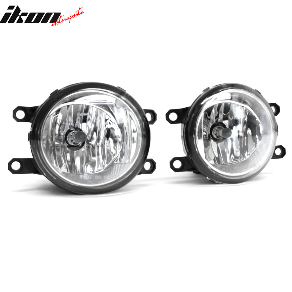 IKON MOTORSPORTS Fog Lights, Compatible with 2010-2013 Lexus GX460 2011-2017 CT200h 2011-2013 IS250/IS350 2010-2013 4Runner 2012-2014 Prius V, Black Housing Clear Lens Front Bumper Driving Fog Lamp