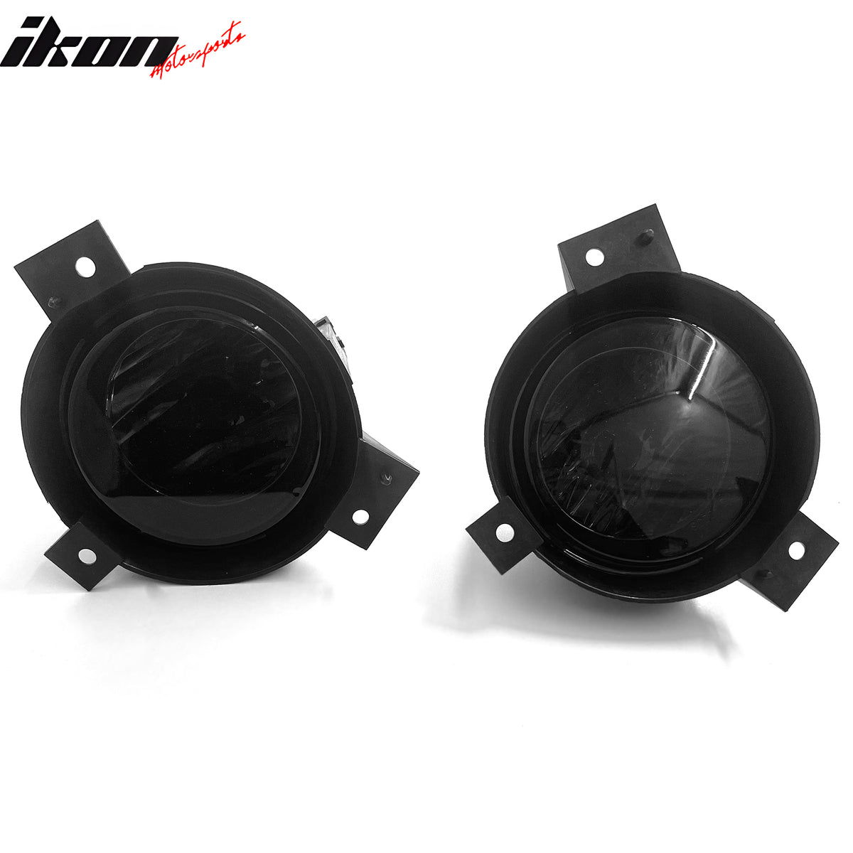 IKON MOTORSPORTS Fog Lights, Compatible with 2001-2003 Ford Ranger, Black Housing Smoke Lens Front Bumper Driving Fog Lamp with Harness, Pair