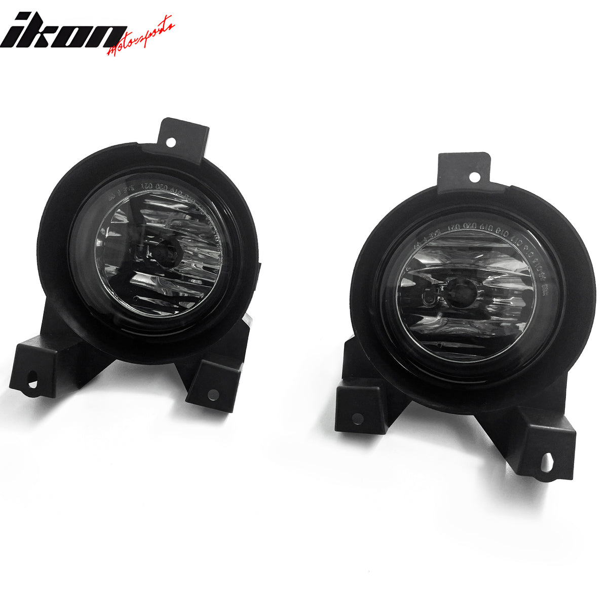 IKON MOTORSPORTS Fog Lights, Compatible with 2002-2005 Mercury Mountaineer, Black Housing Smoke Lens Front Bumper Driving Fog Lamp with Harness, Pair