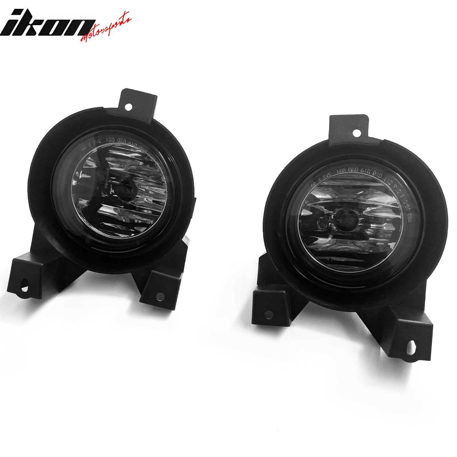 IKON MOTORSPORTS Fog Lights, Compatible with 2002-2005 Mercury Mountaineer, Black Housing Smoke Lens Front Bumper Driving Fog Lamp with Harness, Pair