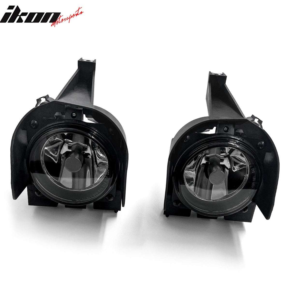 IKON MOTORSPORTS Fog Lights, Compatible with 1999-2001 Ford Explorer, Black Housing Smoke Lens Front Bumper Driving Fog Lamp with Harness, Pair