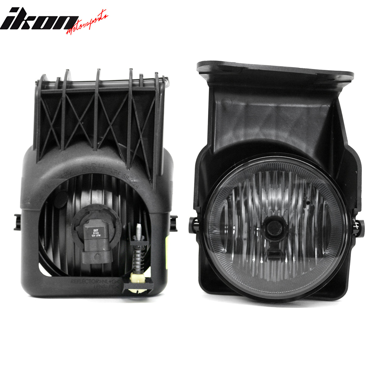 IKON MOTORSPORTS Fog Lights, Compatible with 2003-2006 GMC Sierra 1500 2500 3500 & 2007 Sierra Classic, Black Housing Smoke Lens Front Bumper Driving Fog Lamp, Pair
