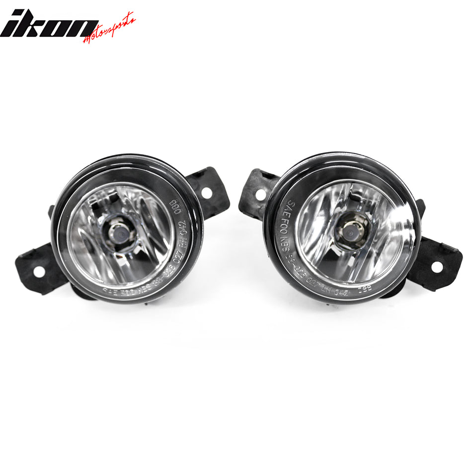 2004-2015 Nissan Sentra 2PCS Right Left RH LH Front Bumper Driving Fog Lights Lamps Assembly Replacement Black Housing Clear Lens