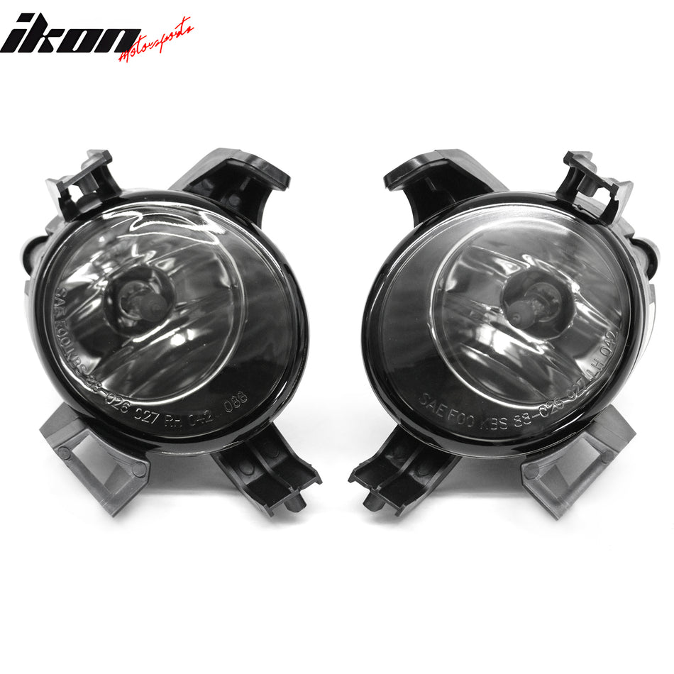 2005-2006 Nissan Altima & 2004-2006 Quest 2PCS Right Left RH LH Front Bumper Driving Fog Lights Lamps Assembly Replacement Black Housing Smoke Lens