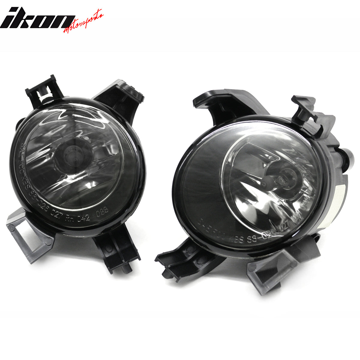 IKON MOTORSPORTS Fog Lights, Compatible with 2005-2006 Nissan Altima & 2004-2006 Quest, Black Housing Smoke Lens Front Bumper Driving Fog Lamp, Pair