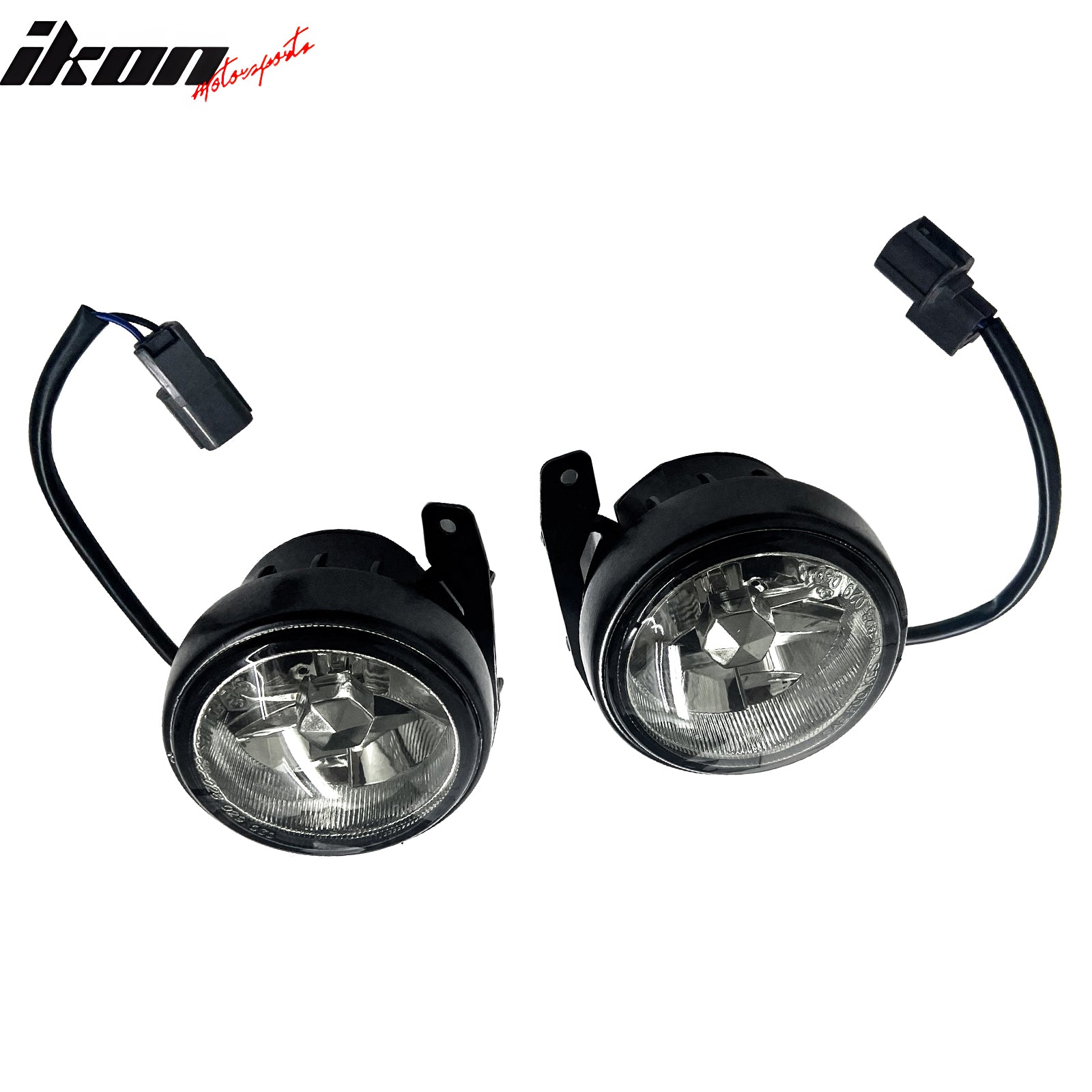IKON MOTORSPORTS Fog Lights, Compatible with 2003-2005 Honda Pilot, Black Housing Smoke Lens Front Bumper Driving Fog Lamp with Harness, Pair