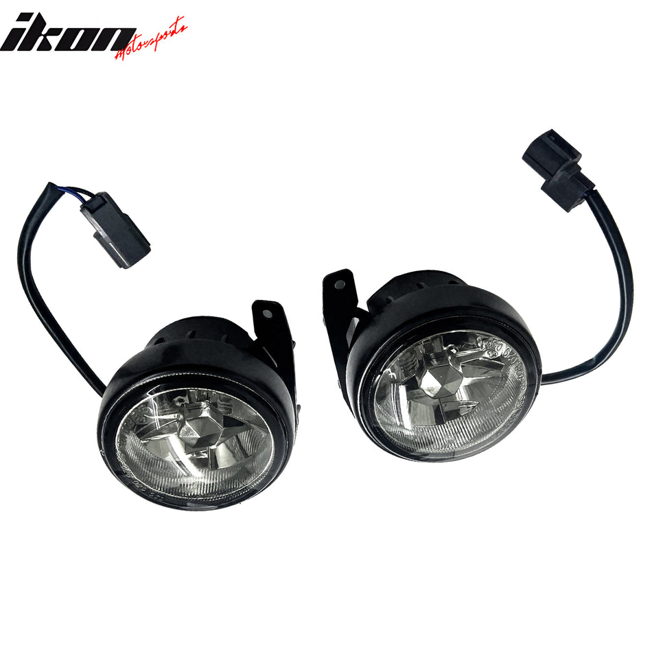 IKON MOTORSPORTS Fog Lights, Compatible with 2003-2005 Honda Pilot, Black Housing Smoke Lens Front Bumper Driving Fog Lamp with Harness, Pair