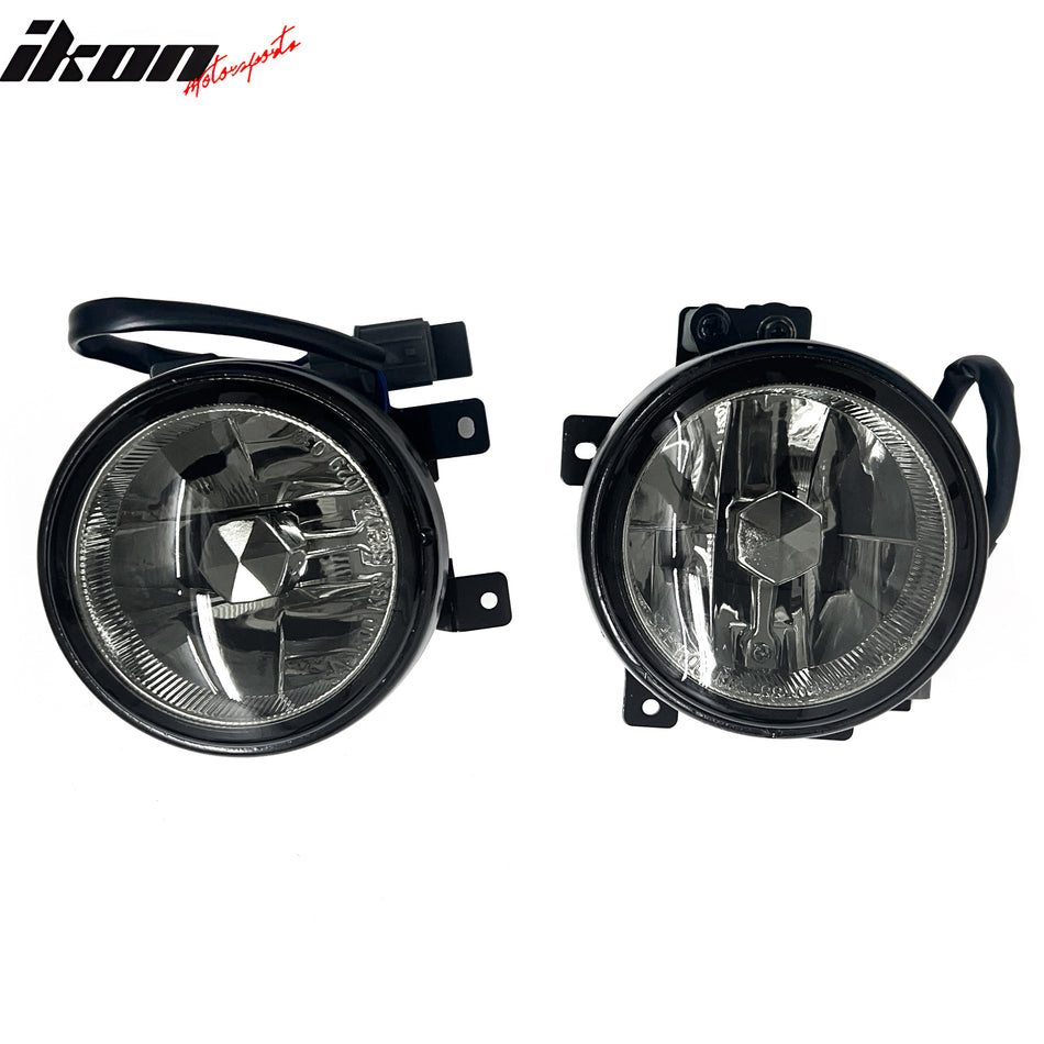 2003-2008 Honda Element 2PCS Right Left RH LH Front Bumper Driving Fog Lights Lamps Assembly Replacement W/Wiring Harness Black Housing Smoke Lens