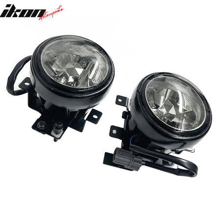 IKON MOTORSPORTS Fog Lights, Compatible with 2003-2008 Honda Element, Black Housing Smoke Lens Front Bumper Driving Fog Lamp with Harness, Pair