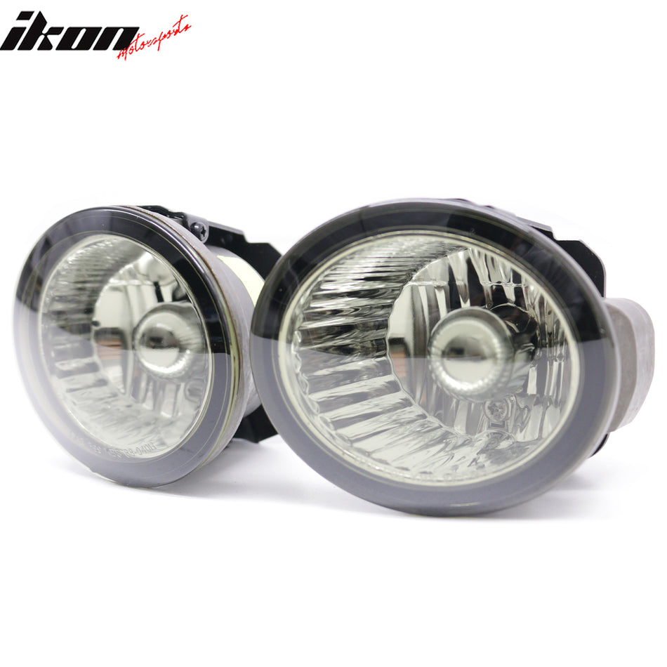 IKON MOTORSPORTS Fog Lights, Compatible with 2002-2004 Nissan Altima, 2003-2007 Nissan Murano, 2003-2005 Infiniti FX35/FX45, Smoke Lens Front Bumper Driving Fog Lamp, Pair