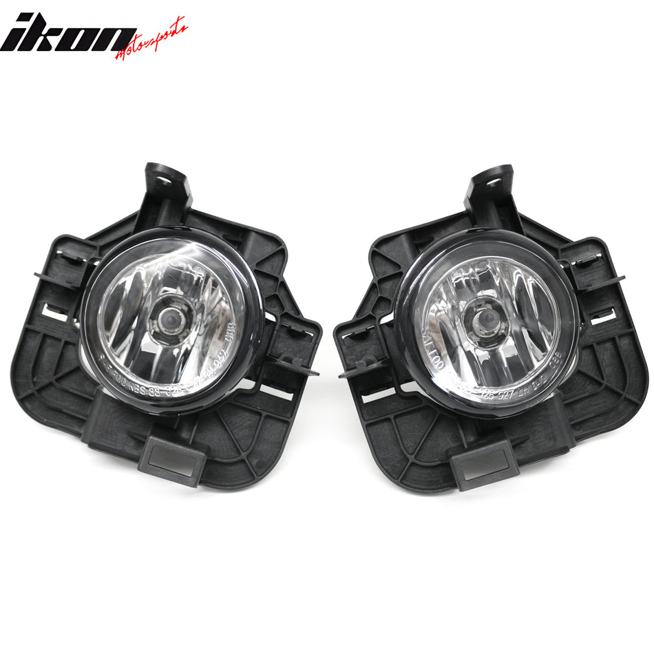 2007-2011 Nissan Altima Sedan/Hybrid 2PCS Right Left RH LH Front Bumper Driving Fog Lights Lamps Assembly Replacement Black Housing Clear Lens