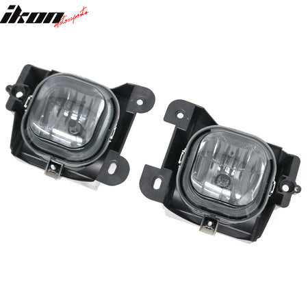 IKON MOTORSPORTS Fog Lights, Compatible with 2004-2005 Ford Ranger non-STX Models, Clear Lens Front Bumper Driving Fog Lamp, Pair
