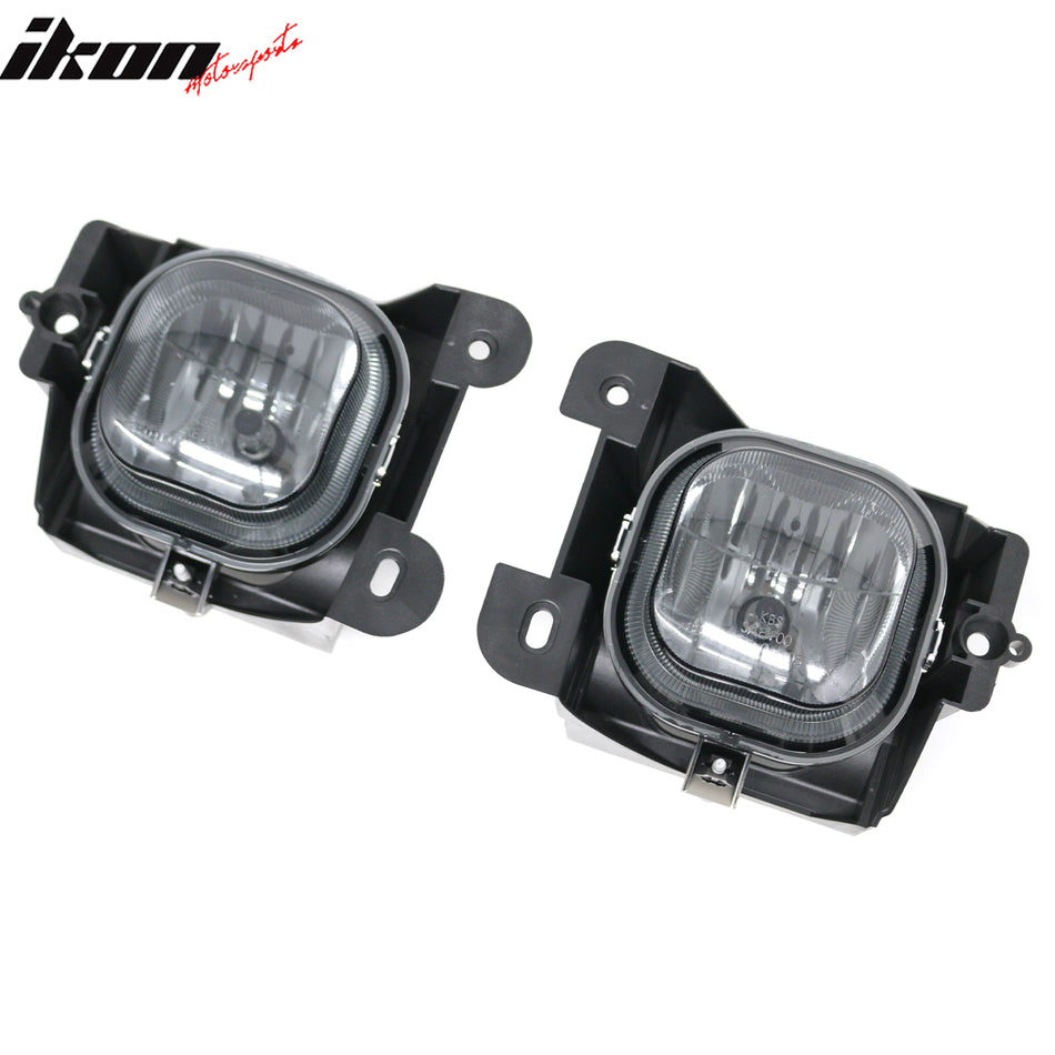 IKON MOTORSPORTS Fog Lights, Compatible with 2004-2005 Ford Ranger non-STX Models, Clear Lens Front Bumper Driving Fog Lamp, Pair