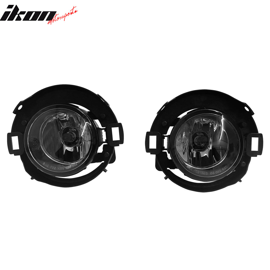 2005-2015 Nissan Xterra & 2010-2019 Frontier 2PCS Right Left RH LH Front Bumper Driving Fog Lights Lamps Assembly Replacement W/Wiring Clear Lens