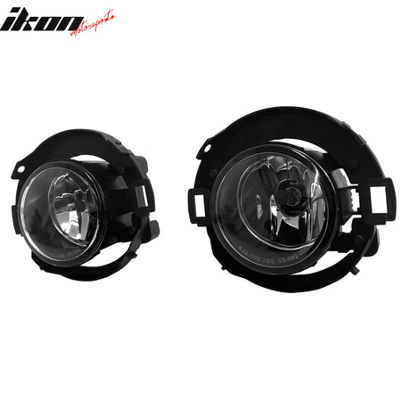 Fits 05-15 Nissan Xterra & 10-19 Frontier Fog Lights Lamps Clear Lens W/Wiring