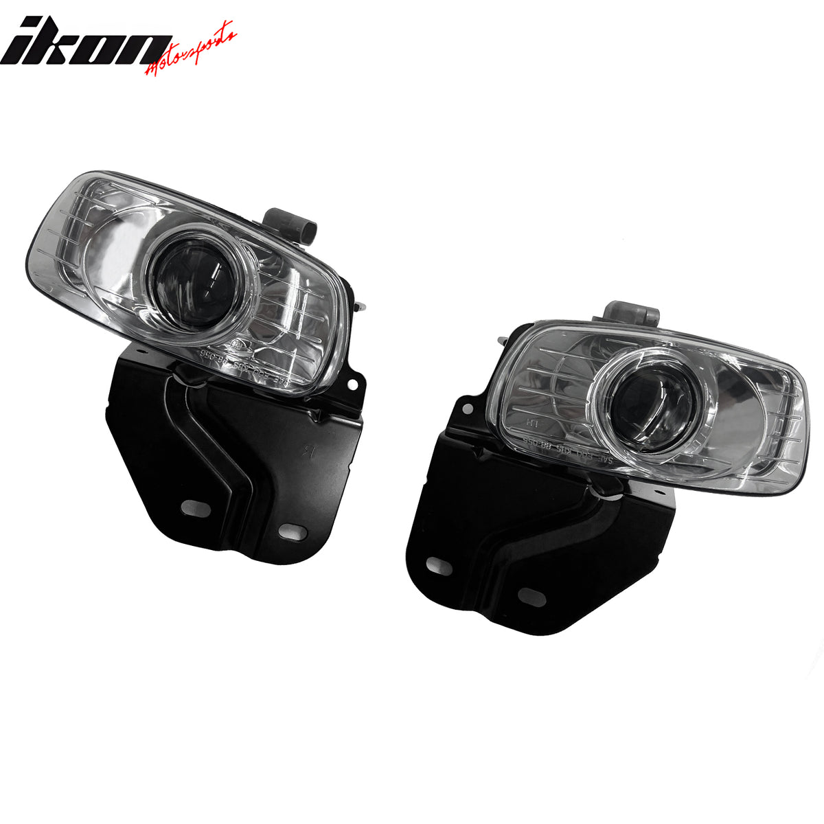 IKON MOTORSPORTS Fog Lights, Compatible with 1999-2000 GMC Yukon Denali Cadillac Escalade Chevy Tahoe 1998-2000 C1500/C2500/C3500/K1500/K2500/K3500, Clear Lens Front Bumper Driving Fog Lamp W/Harness