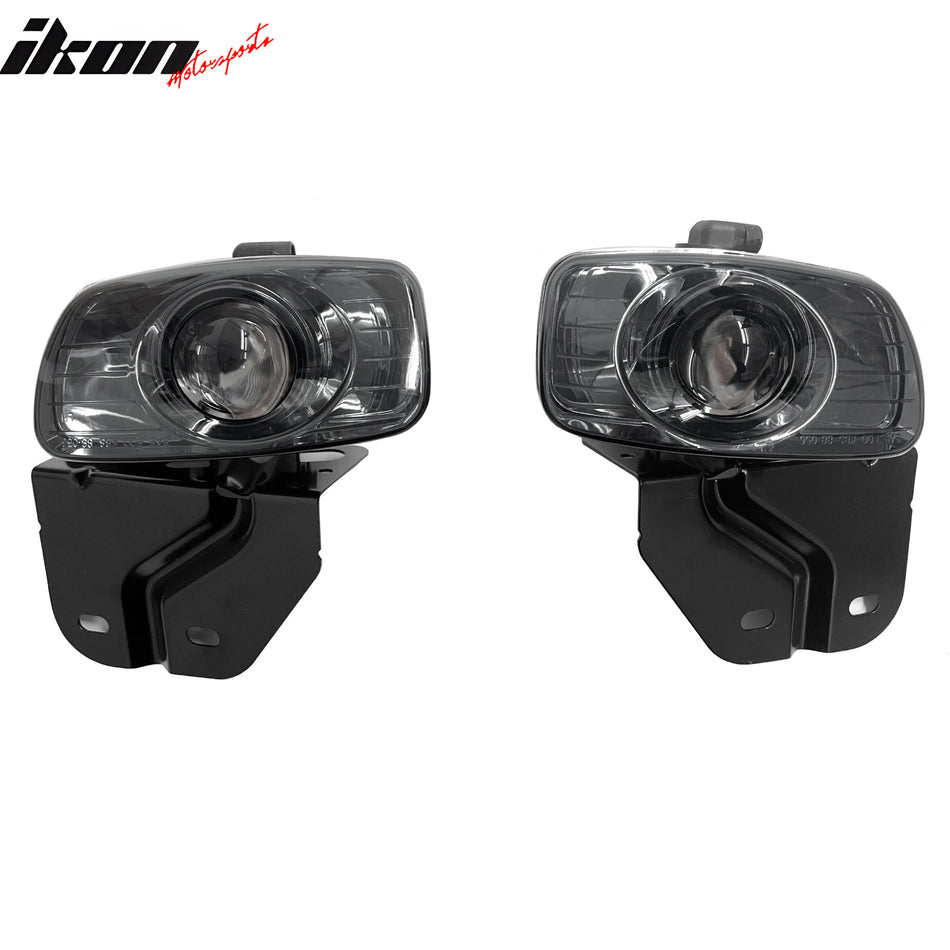 1999-2000 GMC Yukon Denali Cadillac Escalade Chevy Tahoe 1998-2000 C1500/C2500/C3500/K1500/K2500/K3500 Front Bumper Fog Lights W/Wiring Smoke Lens
