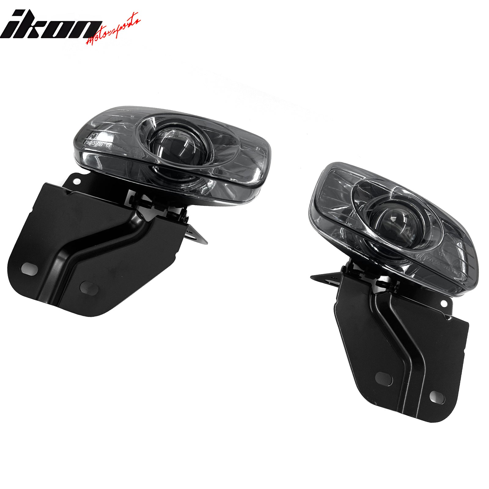 IKON MOTORSPORTS Fog Lights, Compatible with 1999-2000 GMC Yukon Denali Cadillac Escalade Chevy Tahoe 1998-2000 C1500/C2500/C3500/K1500/K2500/K3500, Smoke Lens Front Bumper Driving Fog Lamp W/Harness