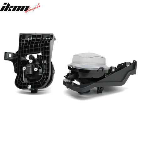 IKON MOTORSPORTS Fog Lights, Compatible with 2006-2007 Ford Ranger (Not Fit STX Models), Black Housing Clear Lens Front Bumper Driving Fog Lamp, Pair