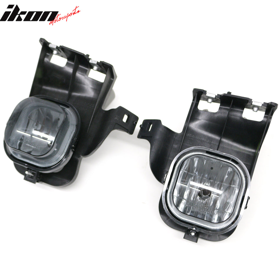 IKON MOTORSPORTS Tail Lights, Compatible with 2006-2007 Ford Ranger (Not Fit STX Models), Black Housing Smoke Lens Bulb Type H10 Driver Passenger Side Rear Tail Lights Lamps Assembly Replacement, 2PCS