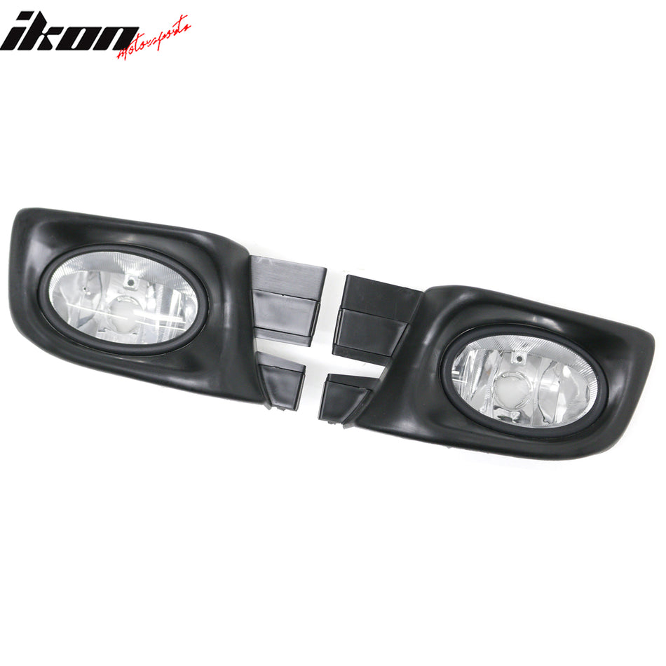IKON MOTORSPORTS Fog Lights, Compatible with 2003-2005 Honda Accord Sedan, Clear Lens Front Bumper Driving Fog Lamp, Pair