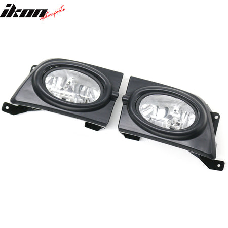 IKON MOTORSPORTS Fog Lights, Compatible with 2006-2008 Honda Civic Sedan, Clear Lens Front Bumper Driving Fog Lamp, Pair