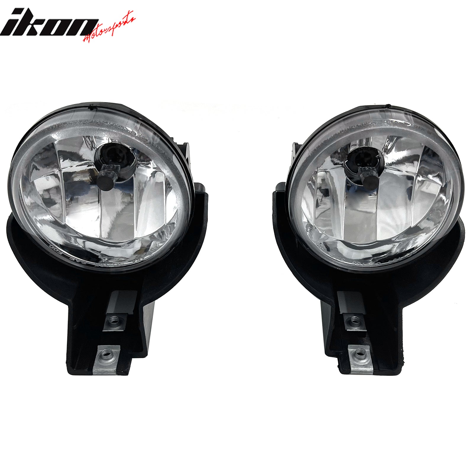 IKON MOTORSPORTS Fog Lights, Compatible with 1997-2000 Dodge Dakota, Black Housing Clear Lens Front Bumper Driving Fog Lamp with Harness, Pair