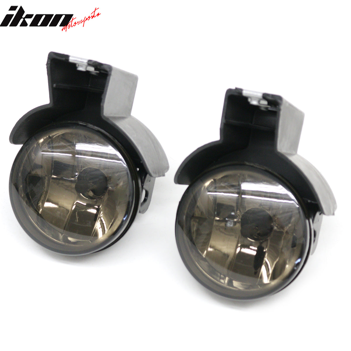 IKON MOTORSPORTS Fog Lights, Compatible with 1997-2000 Dodge Dakota, Smoke Lens Front Bumper Driving Fog Lamp, Pair
