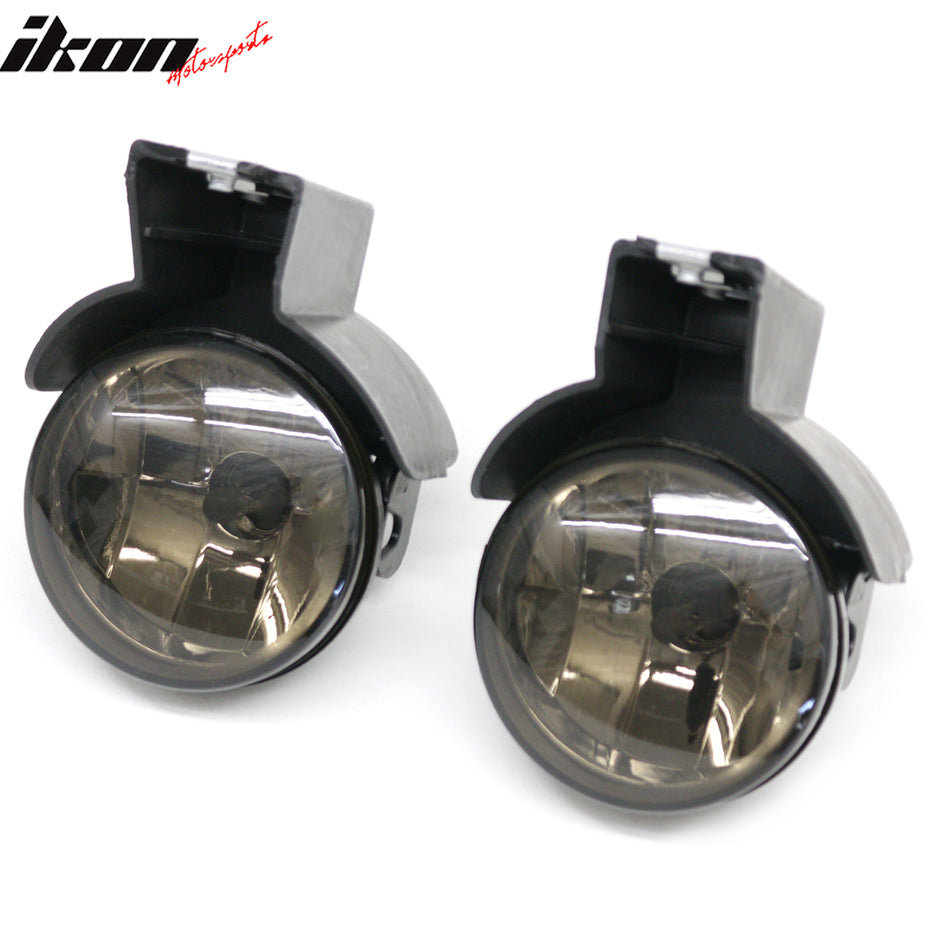 IKON MOTORSPORTS Fog Lights, Compatible with 1997-2000 Dodge Dakota, Smoke Lens Front Bumper Driving Fog Lamp, Pair
