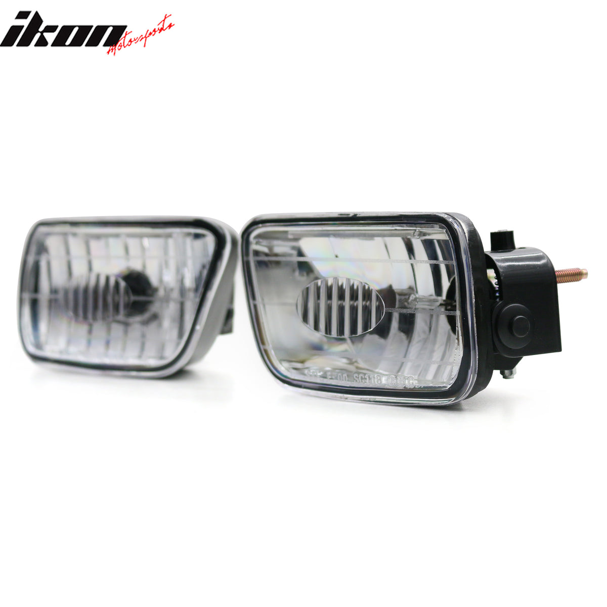 IKON MOTORSPORTS Fog Lights, Compatible with 2002-2009 Chevrolet Trailblazer LS/LT/LTZ & 2003-2008 Isuzu Ascender, Black Housing W/Clear Lens Front Bumper Driving Fog Lamp, Pair