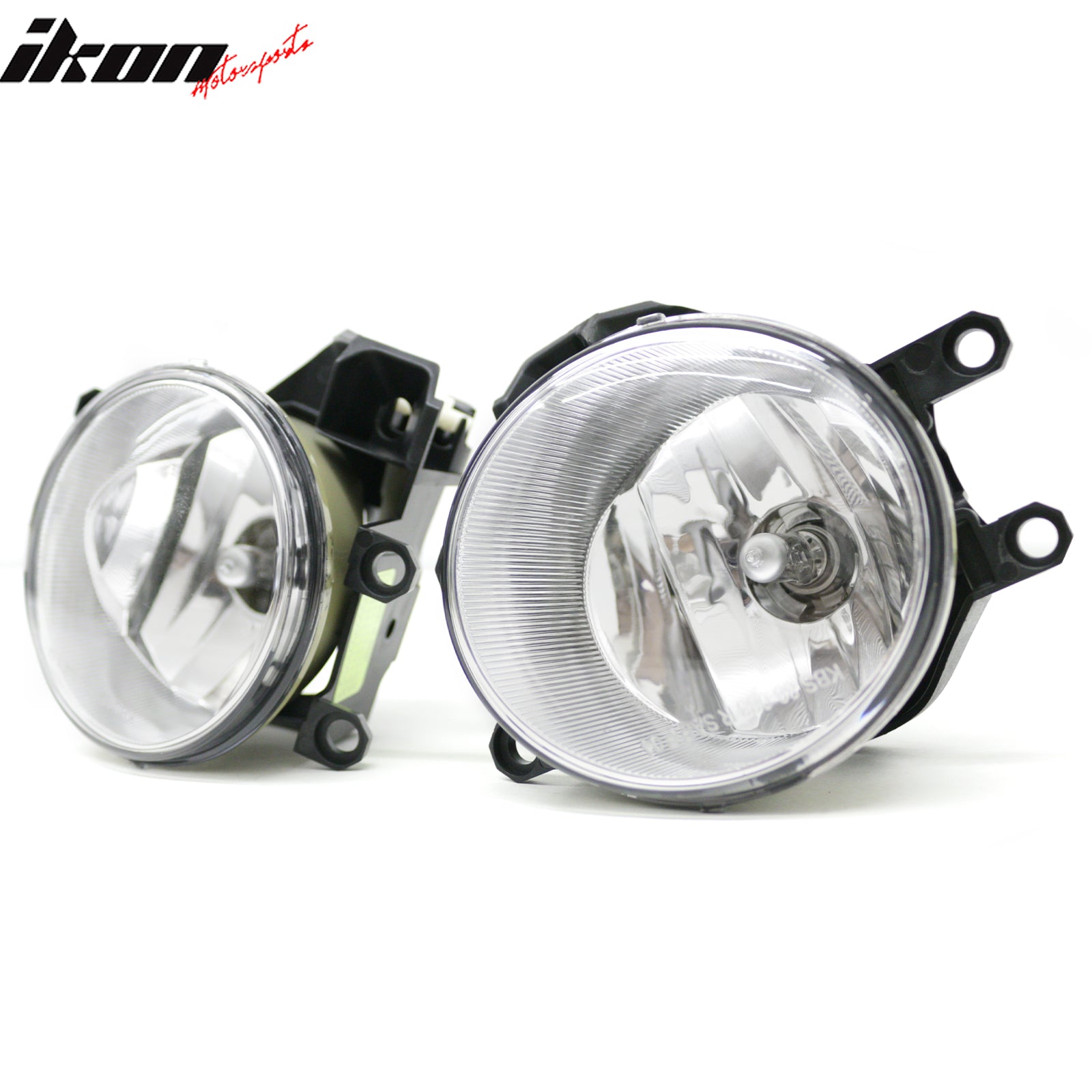 IKON MOTORSPORTS Fog Lights, Compatible with 2014-2015 Lexus RX350/RX450h & 2014-2016 Toyota Corolla & 2014-2021 Highlander & Tundra, Black Housing Clear Lens Front Bumper Driving Fog Lamp, Pair