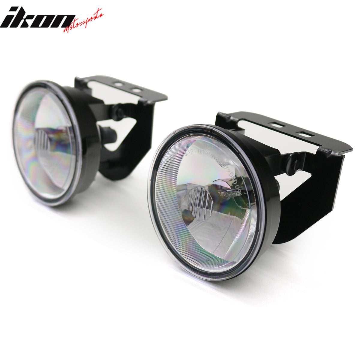 IKON MOTORSPORTS Fog Lights, Compatible with 1992-1999 Pontiac Bonneville SE, Black Housing W/Clear Lens Front Bumper Driving Fog Lamp, Pair