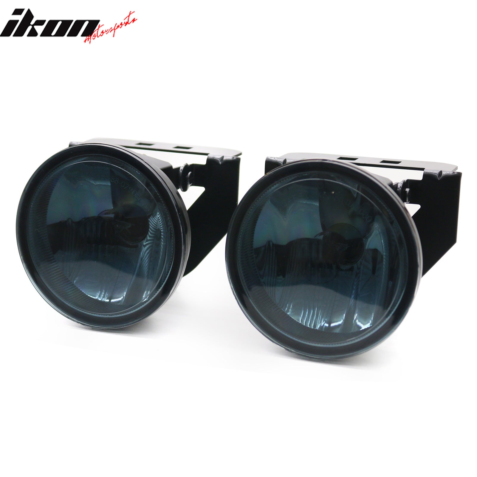 IKON MOTORSPORTS Fog Lights, Compatible with 1992-1999 Pontiac Bonneville SE, Black Housing W/Smoke Lens Front Bumper Driving Fog Lamp, Pair