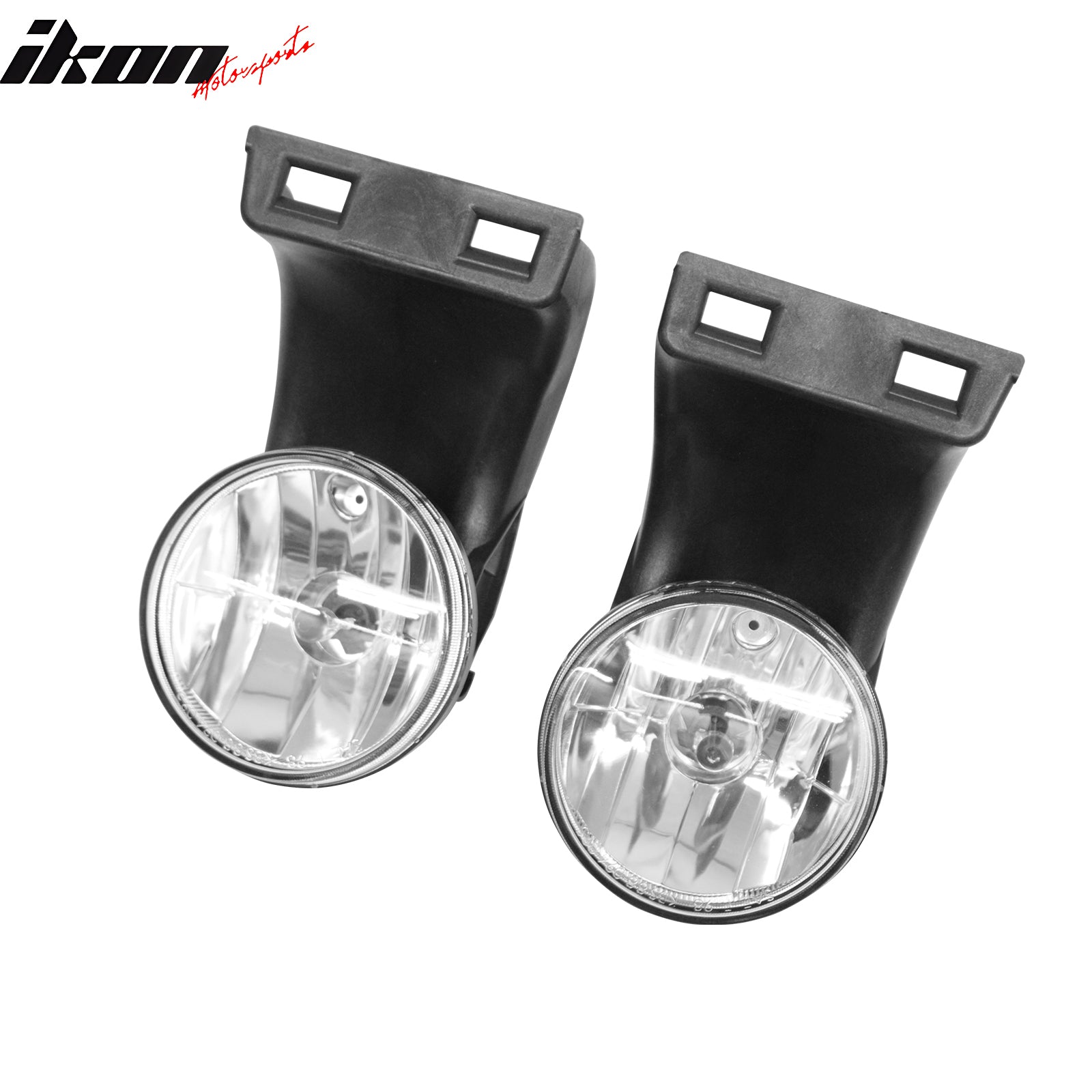 IKON MOTORSPORTS Fog Lights, Compatible with 1994-2001 Dodge Ram 1500 & 1994-2002 Ram 2500 3500 (without Sport Package), 896 Bulb Type Black Housing Clear Lens Front Bumper Driving Fog Lamp, Pair