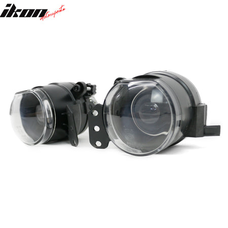 IKON MOTORSPORTS Fog Lights, Compatible with 2006-2009 BMW 3-Series E92 Coupe & 2006-2008 E90 4-Door/M3, M3 Style Black Housing Front Bumper Driving Fog Lamp, Pair