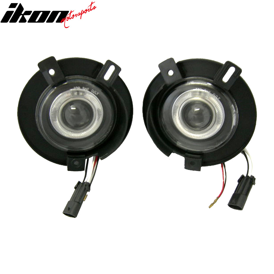 Fits 02-03 Ford Explorer Ring Style 2PC Front Projector Fog Lights Black Housing