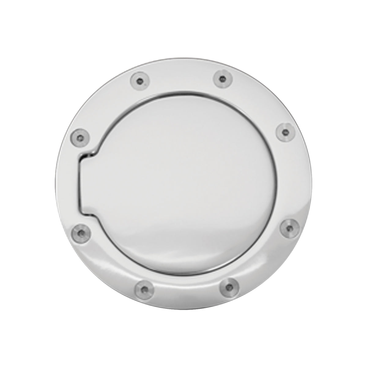 IKON MOTORSPORTS Gas Door Cover, Compatible with 1988-1998 GMC C/K Truck, Chrome Fuel Tank Door Overlay Cover Cover Trim Protector