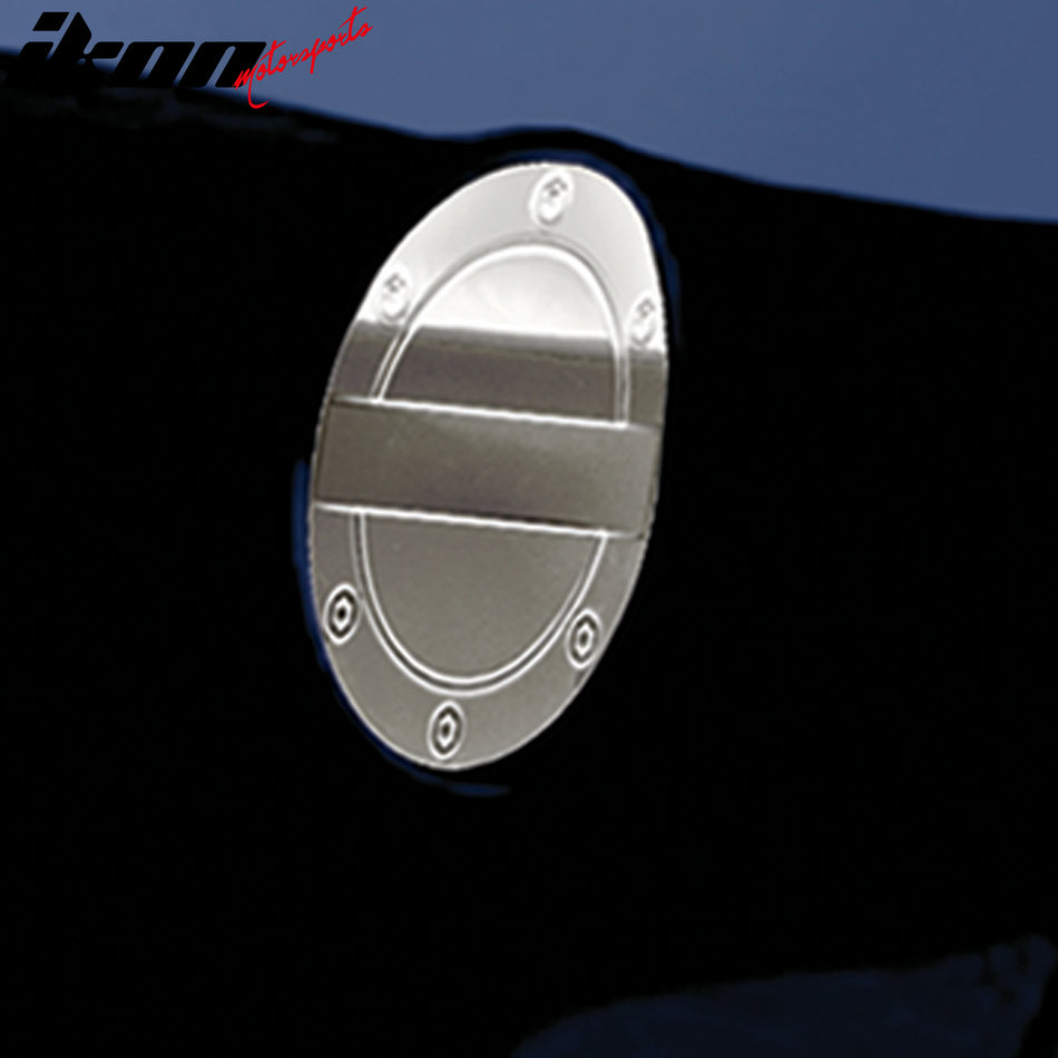 Fits 10-14 Mustang Mirror Finish Stainless Steel Fuel Door Gas Cap Cover Trim