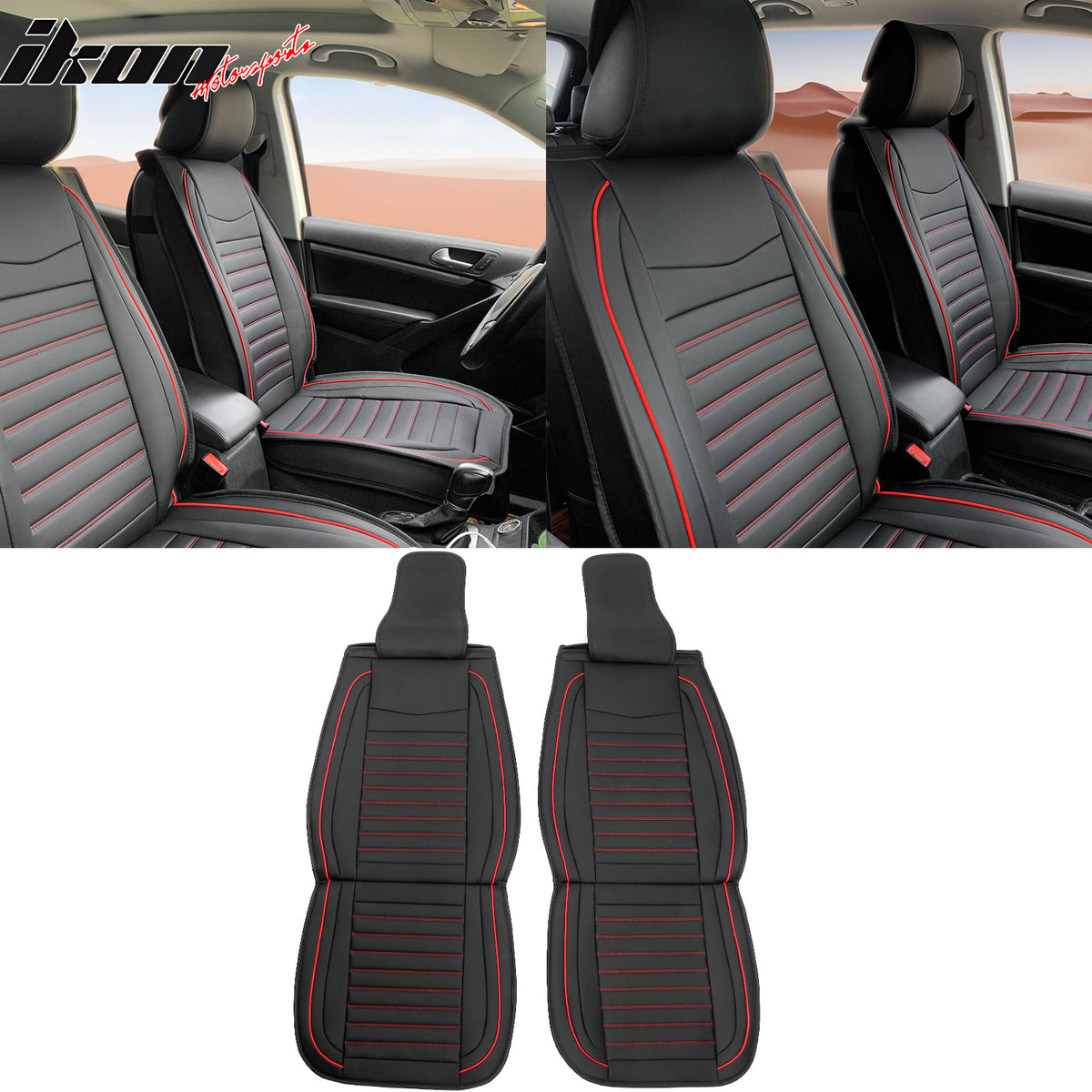 Universal Car Seat Covers PU Leather Car Seat Cushions Four