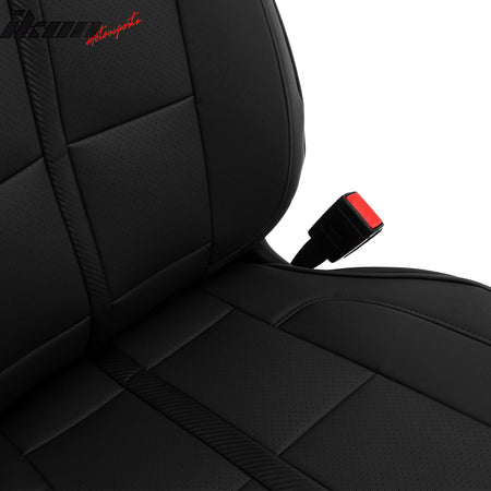 Fits 14-18 Chevy Silverado GMC Sierra 1500 Seat Covers Protector Full Set Black