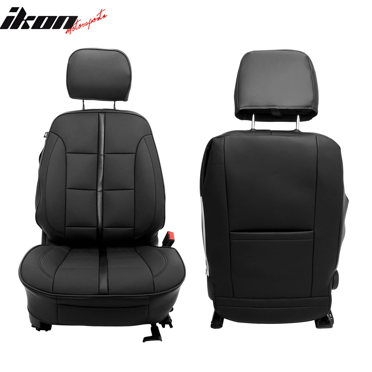 Fits 14-18 Chevy Silverado GMC Sierra 1500 Front Row Seat Covers Protector Black