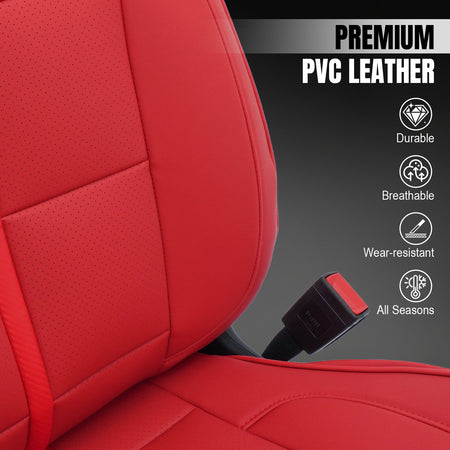 Fits 14-18 Chevy Silverado GMC Sierra 1500 Front Row Seat Covers Protector Red