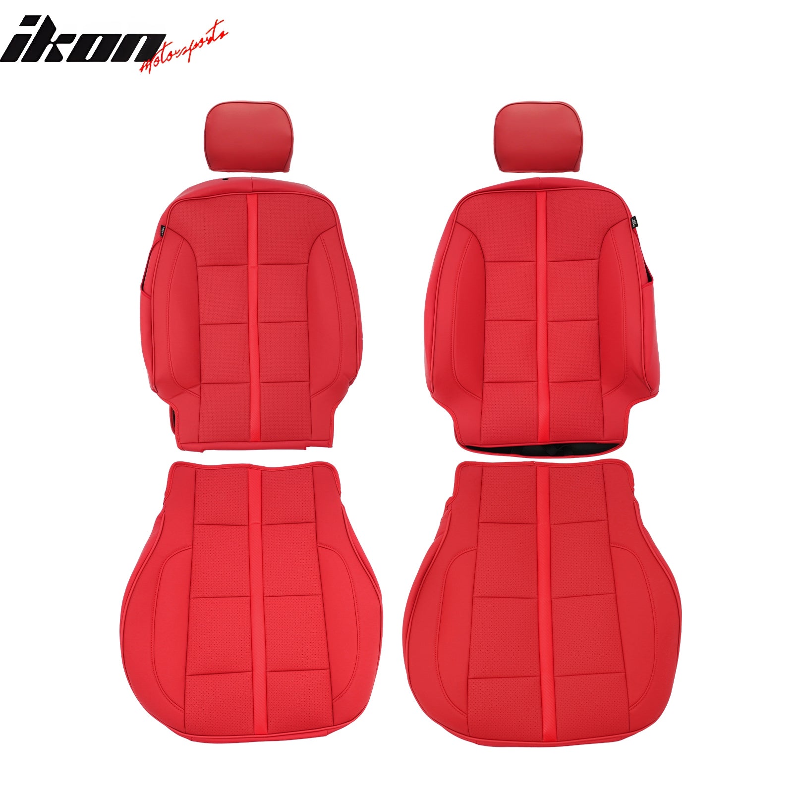 Fits 14-18 Chevy Silverado GMC Sierra 1500 Seat Covers Protector Full Set Red