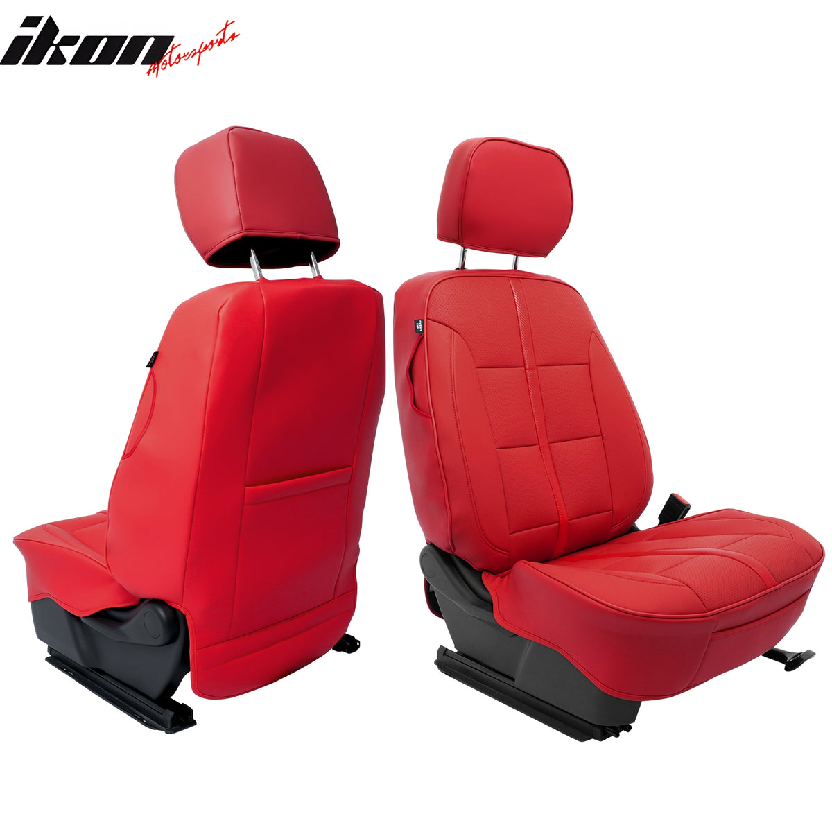 Fits 14-18 Chevy Silverado GMC Sierra 1500 Front Row Seat Covers Protector Red